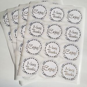 96 2.5" Marble Thank you Stickers